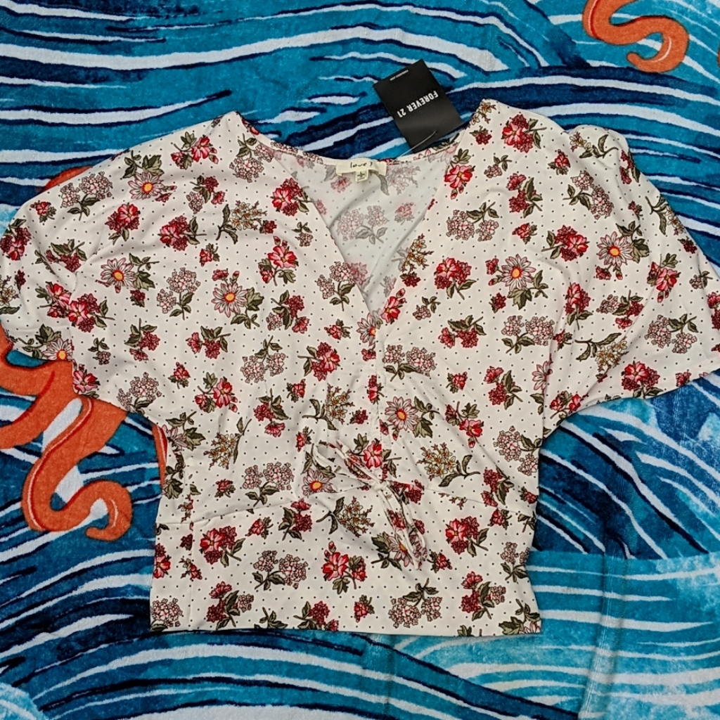 Forever 21 Love J Floral Cute Top Nwt L Large